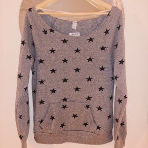 Alternate Grey & Black Star Hoodie